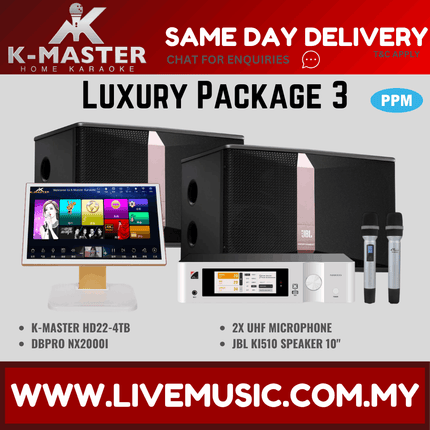 K-MASTER Luxury Family Package Karaoke System Full Set Family KTV Kmaster w/Jbl Packages