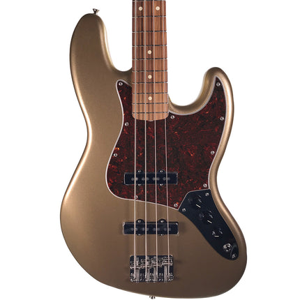 Fender Vintera 60s Jazz Bass Guitar, Pau Ferro Fretboard with Gig Bag - Firemist Gold