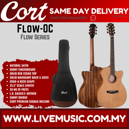 Cort FLOW-OC Acoustic-Electric Guitar ( FLOWOC / FLOW OC)