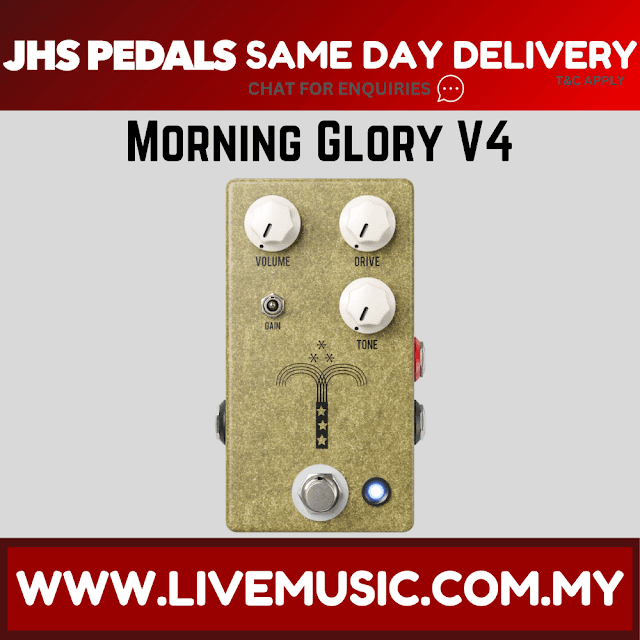 JHS Morning Glory V4 Transparent Overdrive Guitar Effects Pedal