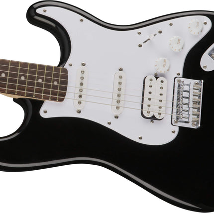 Squier MM Stratocaster Hard Tail Electric Guitar, Laurel FB, Black