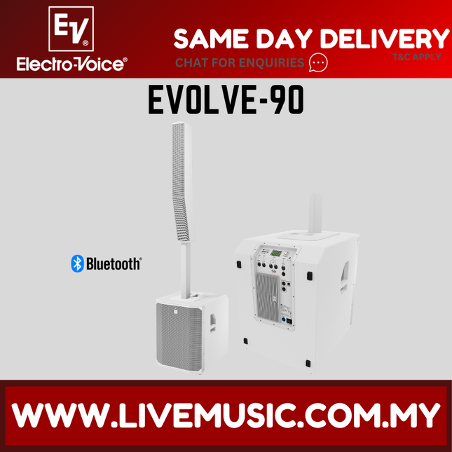 EV Electro-Voice EVOLVE-90 Portable Column Speaker - Black / White ( EVOLVE 90 EVOLVE90 )
