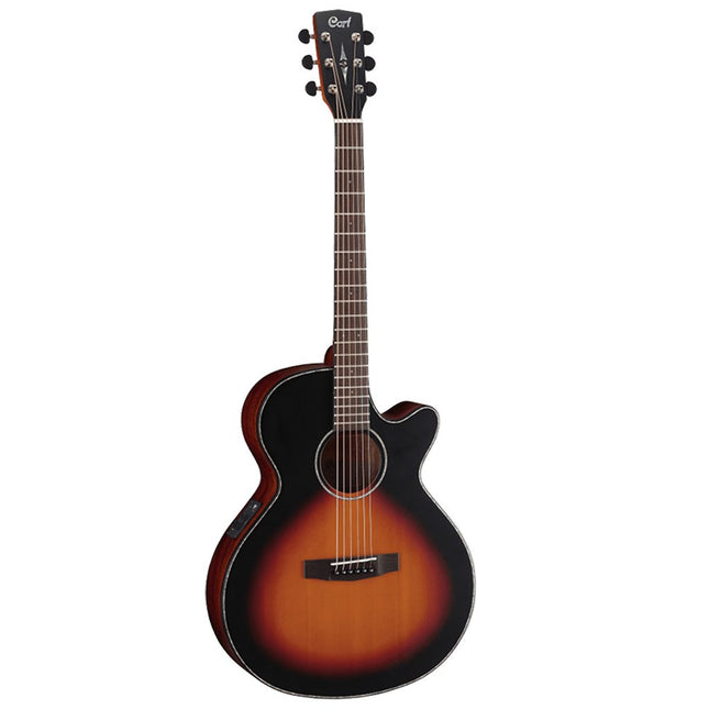 Cort SFX-E - Acoustic-Electric Guitar Ovangkol Fretboard with Gig Bag - 3 Tone Satin Sunburst (SFX E/SFXE)