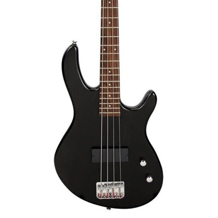Cort Action Junior Bass Guitar Jatoba Fretboard with CGP31 and Gig Bag - Open Pore Black