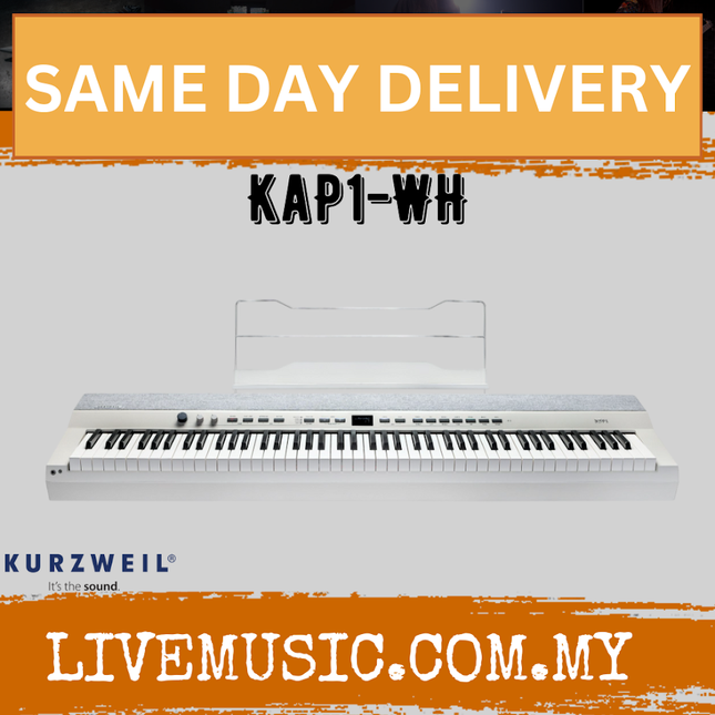 Kurzweil KaP1 Portable Digital Piano - White ( Ka-P1 Ka P1 )