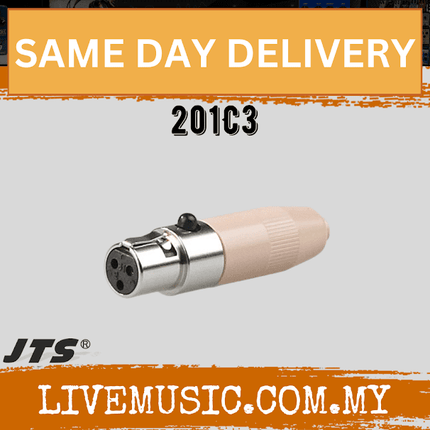 JTS 201C3 3-Pin Mini XLR Adapter, Beige