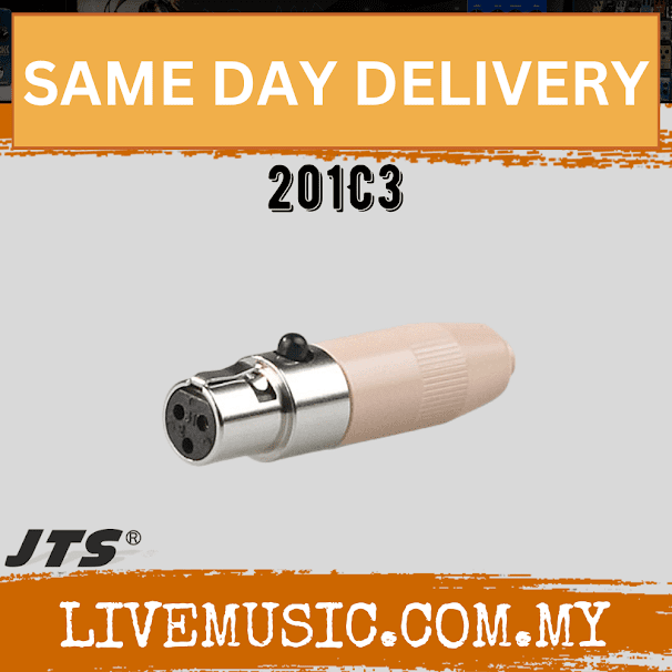 JTS 201C3 3-Pin Mini XLR Adapter, Beige