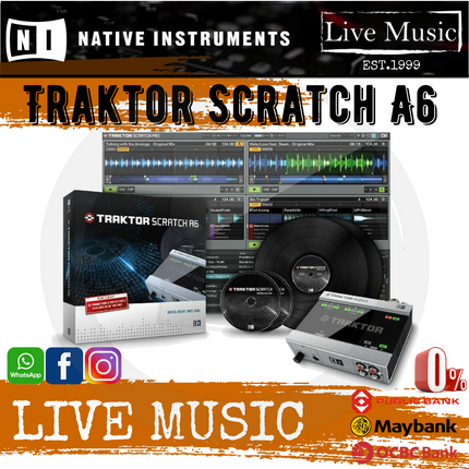 Native Instruments Traktor Scratch A6 Digital DJ Bundle (A-6/A 6)