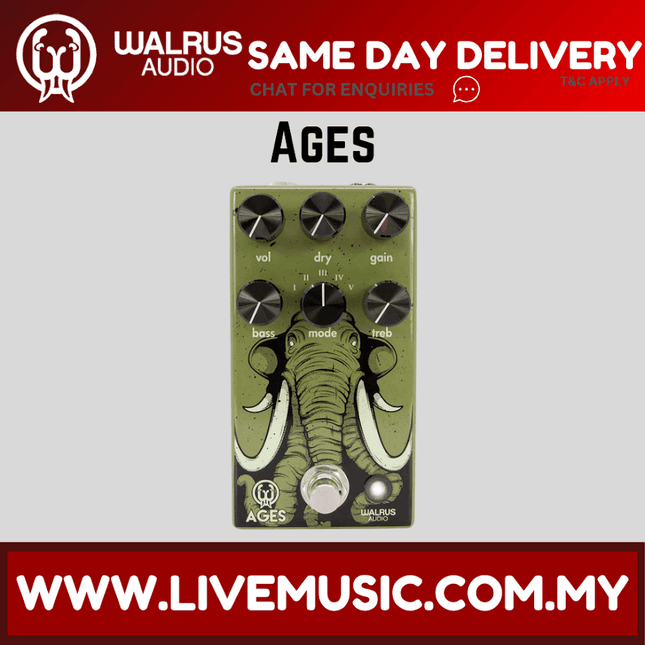Walrus Audio Ages Overdrive Guitar Effects Pedal ( Ages )