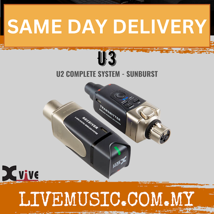 Xvive U3 Microphone Wireless System With Rechargeable Transmitter And Receiver For Dynamic Mic ( U 3 )