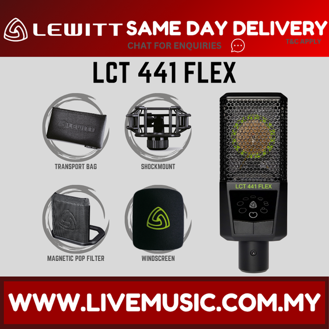 Lewitt LCT 441 Flex Multi-Pattern Large-Diaphragm Condenser Microphone (LCT-441 FLEX/LCT441FLEX)