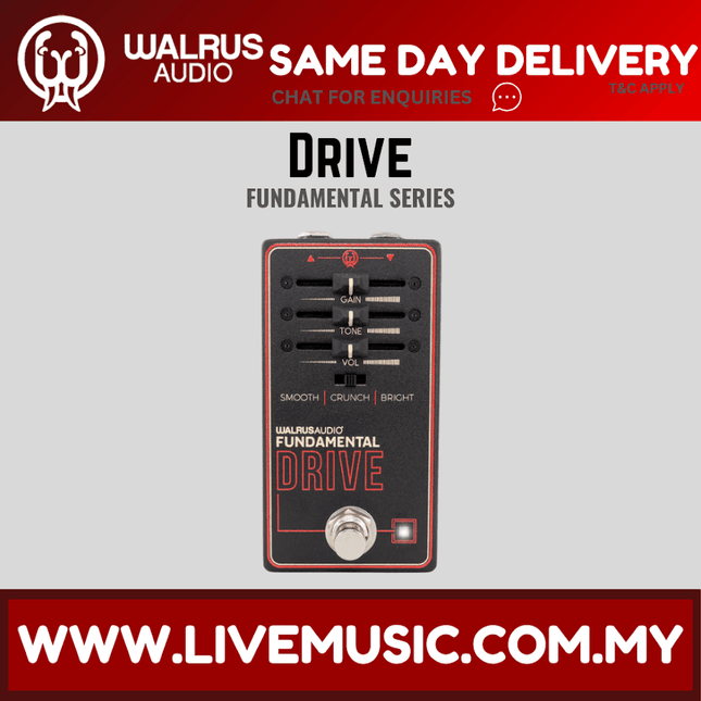 Walrus Audio Fundamental Series Overdrive Guitar Effects Pedal