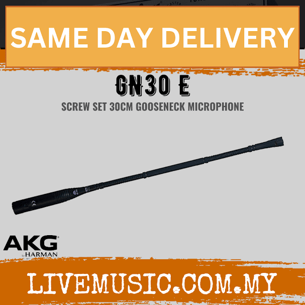 AKG GN30 E Gooseneck Microphone with integrated XLR connector, 30cm (GN-30E / GN 30 E)