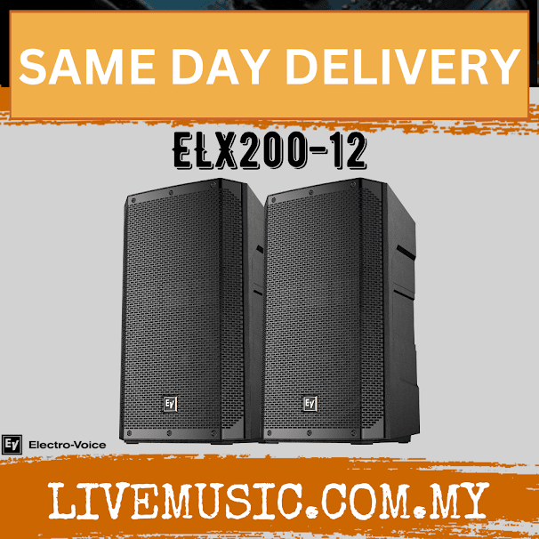 EV Electro-Voice ELX200-12 1200W 12" Passive Speaker With Speaker Stand And Cable - Pair ( ELX200 12 / ELX20012 )