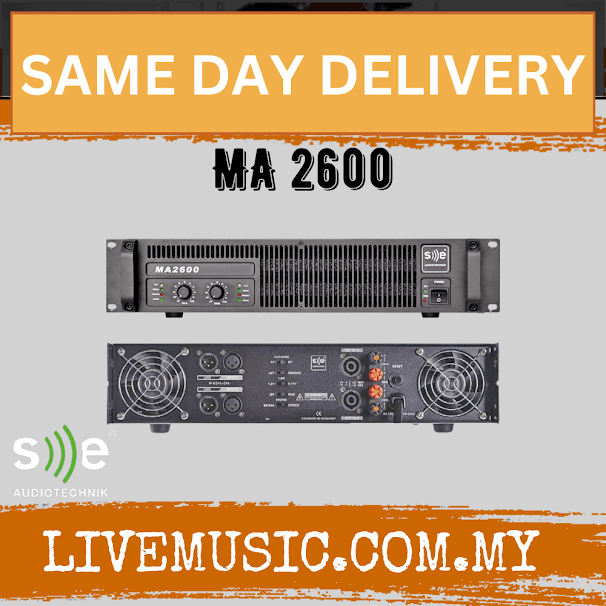 SE Audiotechnik MA 2600 Dual-Channel Pro Power Amplifier (MA-2600 MA2600)