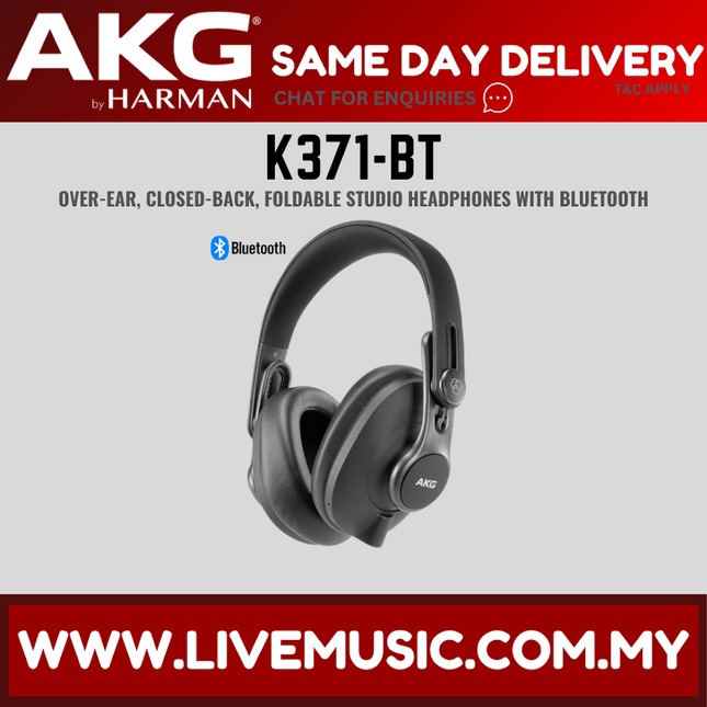 AKG K371 BT First-class Closed-back Bluetooth Headphones (K371BT/K371-BT)