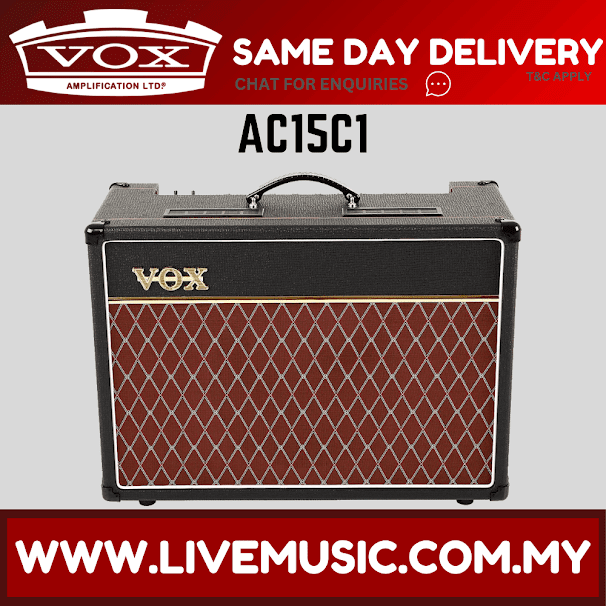 Vox AC15C1 15 Watt 1x12 2 Channel All Tube Combo Guitar Amp Amplifier (AC 15 C1/AC-15-C1)