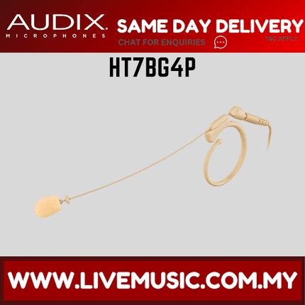 Audix HT7BG4P Omnidirectional Headset Mic with TA4F Connector, Beige ( HT7-BG4P / HT7 BG4P )