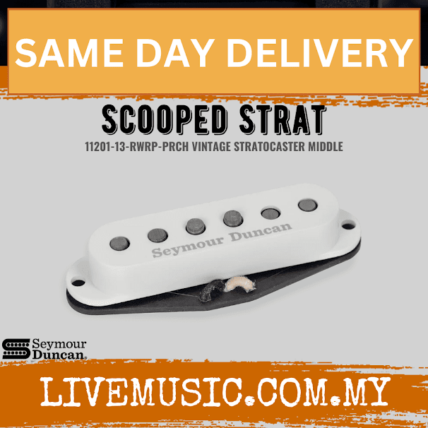 Seymour Duncan 11201-13-RWRP-PRCH Scooped Strat Middle RWRP Pickup, Parchment
