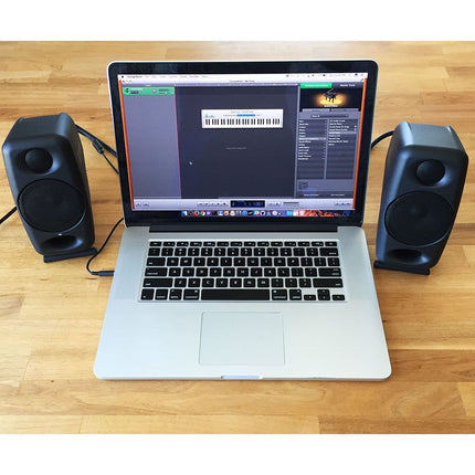 IK Multimedia iLoud Micro Monitor - Ultra-compact, High Quality Reference Studio Monitors with Bluetooth - Black (Pair)