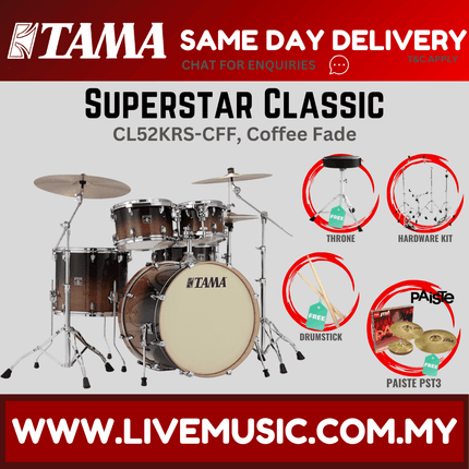 Tama Superstar Classic CL52KRS 5-Piece With PST3 Cymbal Set - ( CL-52KRS )