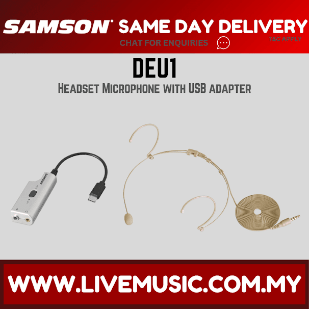 Samson DEU1 - Broadcast Headset Microphone Bundle (DEU 1/DEU-1)