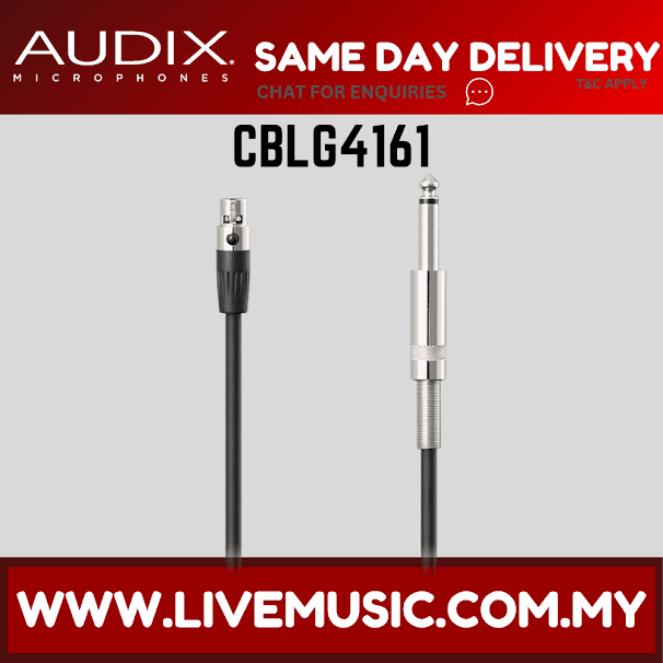 Audix CBLG4161 Guitar Cable for Wireless Bodypack Transmitters  (CBL-G4161 / CBL G4161 )