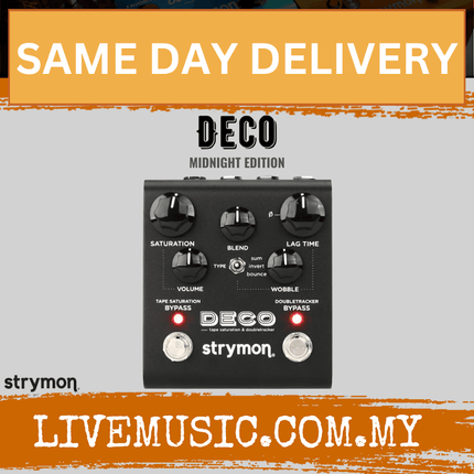 Strymon DECO w/EU Type AC Adaptor Guitar Effect Pedal, Midnight Edition