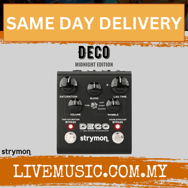 Strymon DECO w/EU Type AC Adaptor Guitar Effect Pedal, Midnight Edition