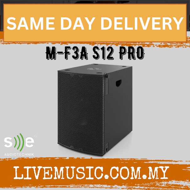 SE Audiotechnik M-F3A S12 PRO Active Subwoofer With DSP - Black (S12PRO S12-PRO)