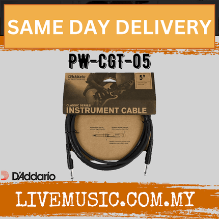 D'Addario Planet Waves PW-CGT-05 Cable/Guitar Cable (PWCGT05/DAddario)