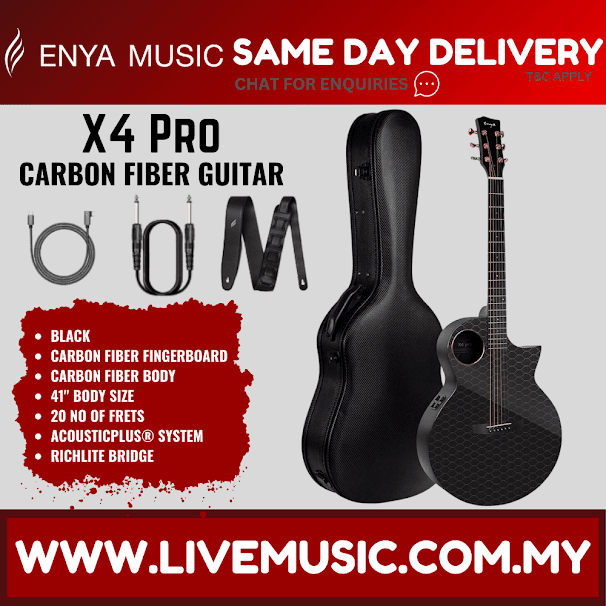 Enya X4 Pro 41″ Carbon Fiber Acousticplus Guitar ( X4PRO / X4-PRO )