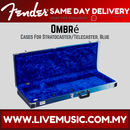 Fender Deluxe OmbrÃ Stratocaster/Telecaster Guitar Cases - Belair Blue