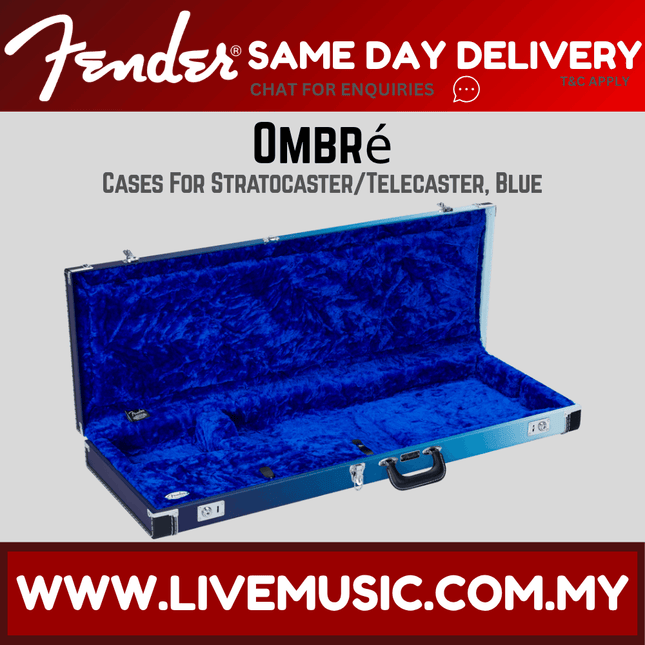 Fender Deluxe OmbrÃ Stratocaster/Telecaster Guitar Cases - Belair Blue