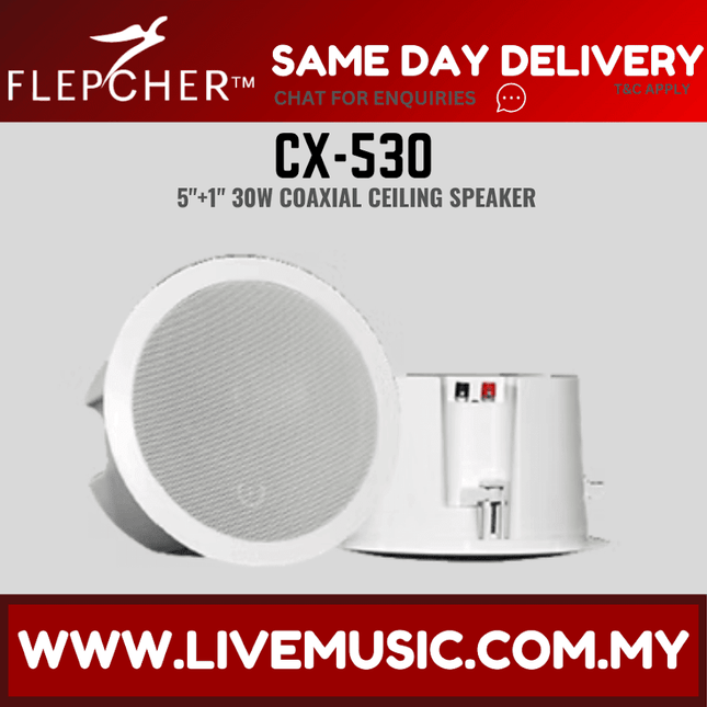 Flepcher CX-530 Coaxial Ceiling Speaker ( CX530 / CX 530 )