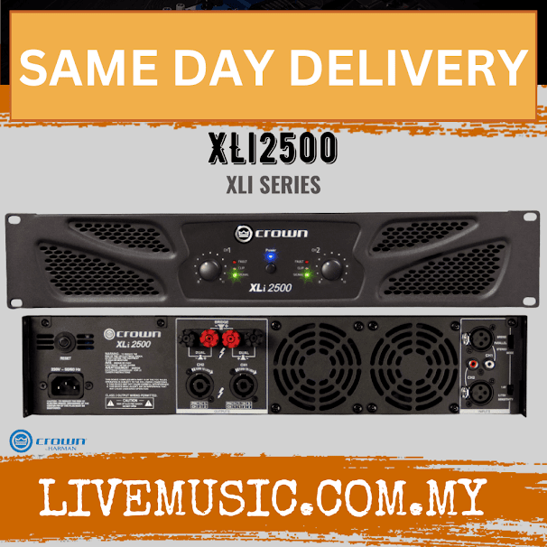 Crown XLi 2500 Two-channel, 750W @ 4Ω Power Amplifier ( XLi2500 / XLi-2500 )