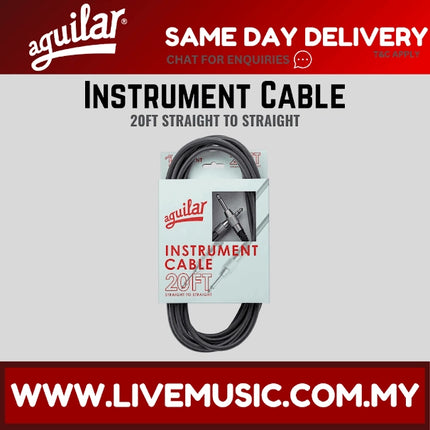 Aguilar 20FT Straight to Straight Instrument Cable ( AGINST20SS )