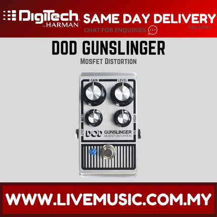 DigiTech DOD Gunslinger Mosfet Distortion Guitar Effects Pedal