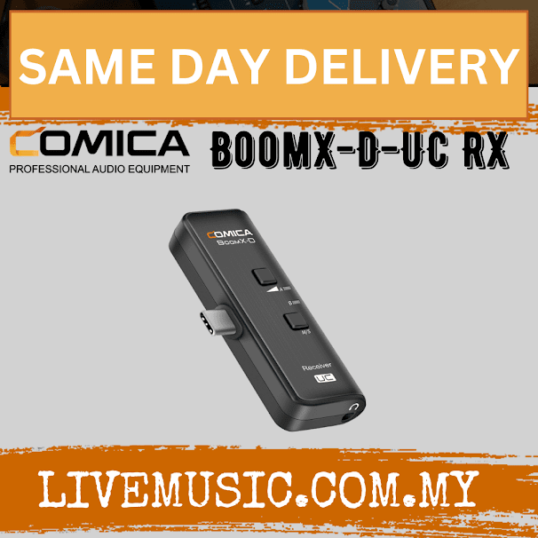 Comica Audio BoomX-D UC RX Dual-Channel 2.4 GHz Digital Wireless Receiver for USB Type-C Smartphones (BoomXD-UC-RX)