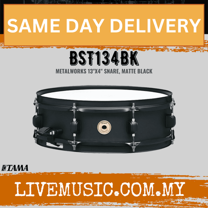 Tama BST134BK Metalworks Snare Drum - 4" x 13" (BST134/BST-134)