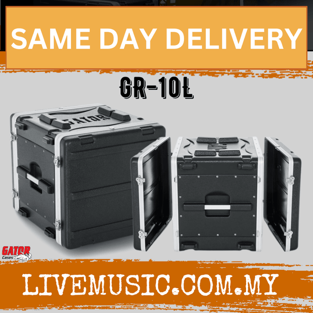 Gator GR-10L 10U Deluxe Rack Case - 10 Rack Spaces (GR10L/GR 10L)