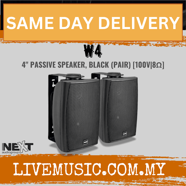 Next Audio W4 4" Passive Speaker, Black / White - Pair ( W 4 / W-4 )