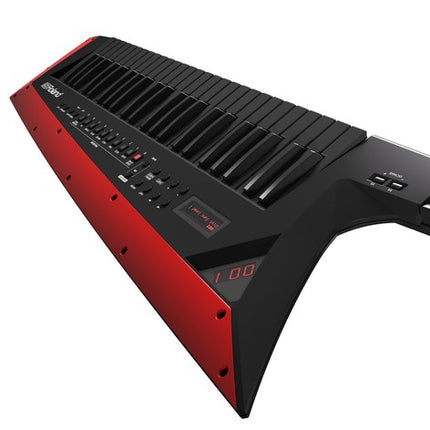 Roland AX-Edge - 49 Key Keytar Synthesizer with FREE Roland Strap and Adapter - Black (AXEdge AX Edge)