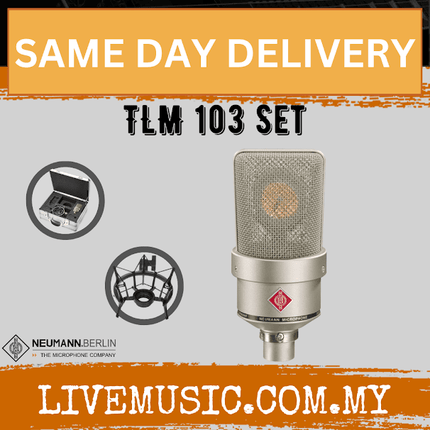 Neumann TLM 103 Anniversary Edition Large-Diaphragm Condenser Microphone - Matte Black/Nickel ( TLM103 / TLM-103 )