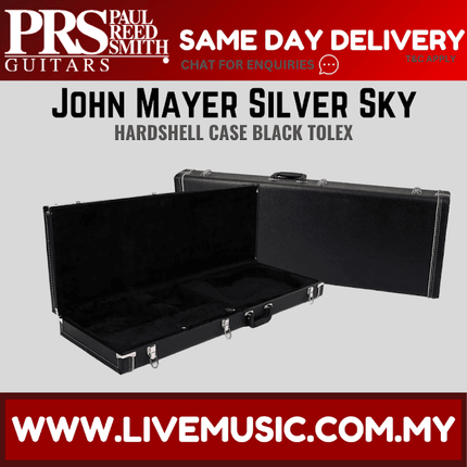 PRS John Mayer Silver Sky Hardshell Guitar Case Black Tolex