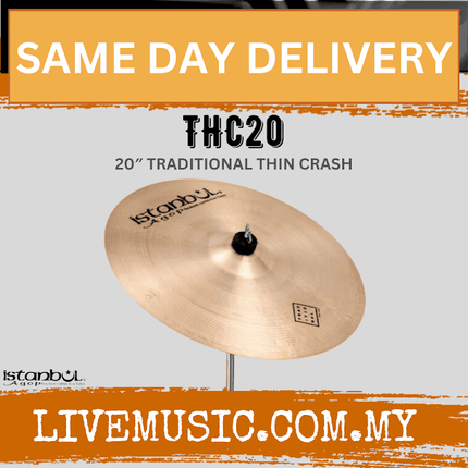 Istanbul Agop THC20 20"Traditional Series Thin Crash Cymbal (THC 20/THC-20)