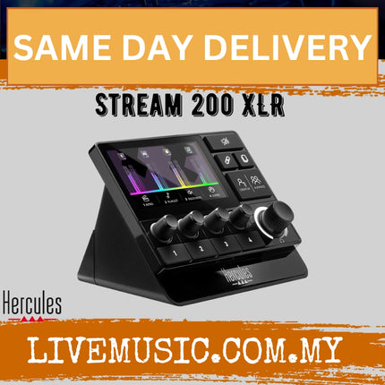 Hercules Stream 200 XLR, Pro Audio Mixer for Advanced Content Creators, Streaming ( STREAM200XLR / STREAM200 XLR )