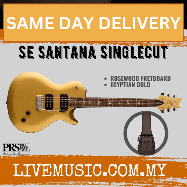 PRS SE Santana Singlecut Trem Electric Guitar with Bag - Egyptian Gold