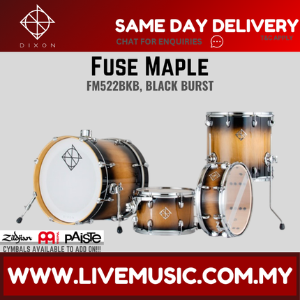Dixon Fuse Maple PODFM522 5 Pieces Acoustic Drum Kit Without Hardware ( NO CYMBAL )