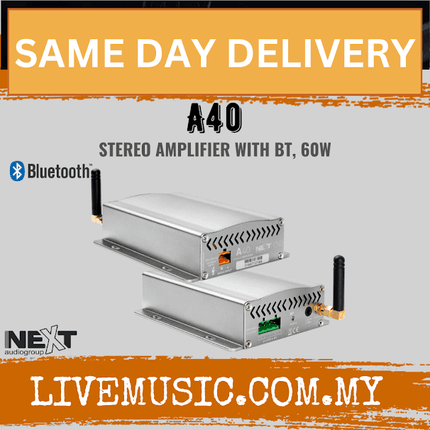 Next Audio A40 - Stereo Amplifier With Bluetooth, 40w ( A-40 / A 40 )